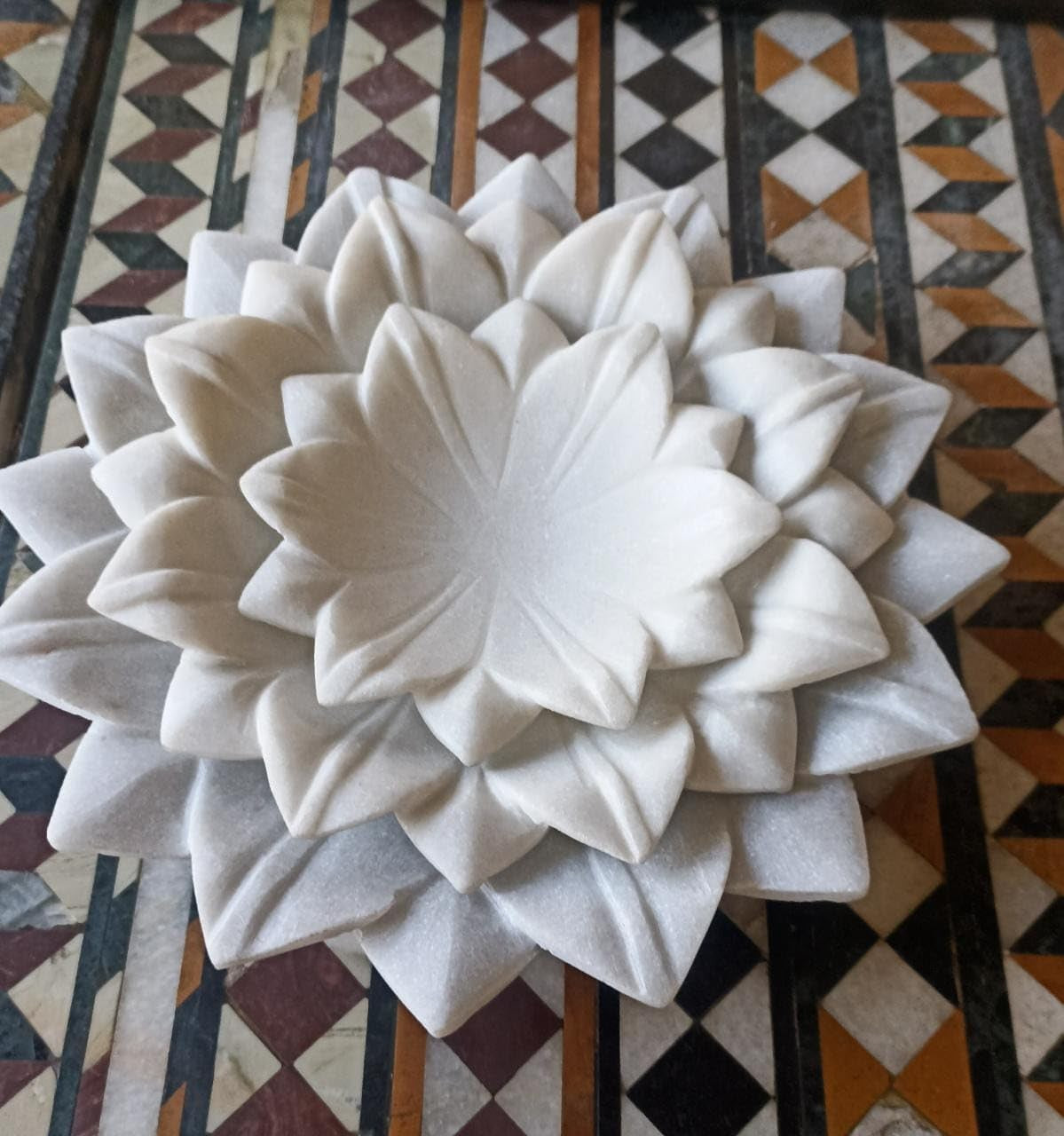 Combo Set of 3 White Flower urlis